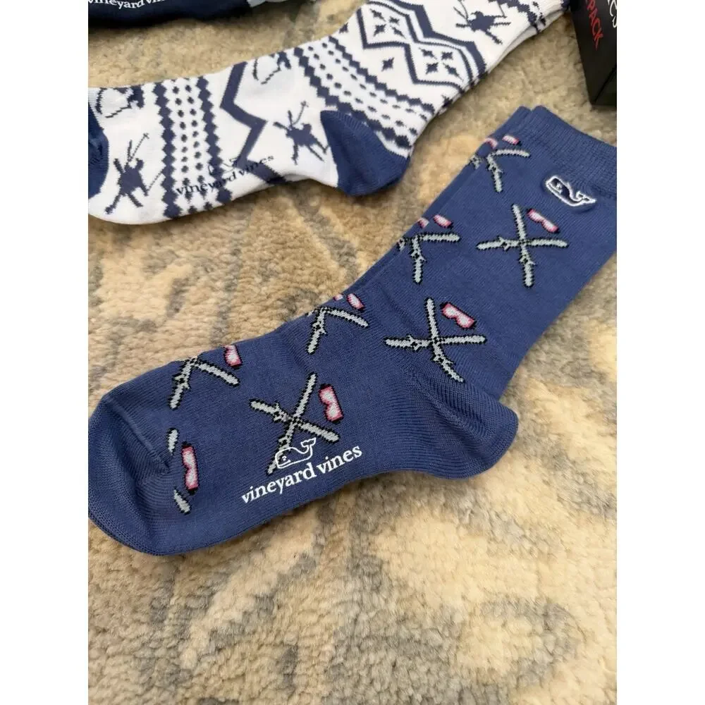 Vineyard Vines Boys Winter Themed Sock Gift Sets (2 Sets 6 Pairs) $56 NIB NEW